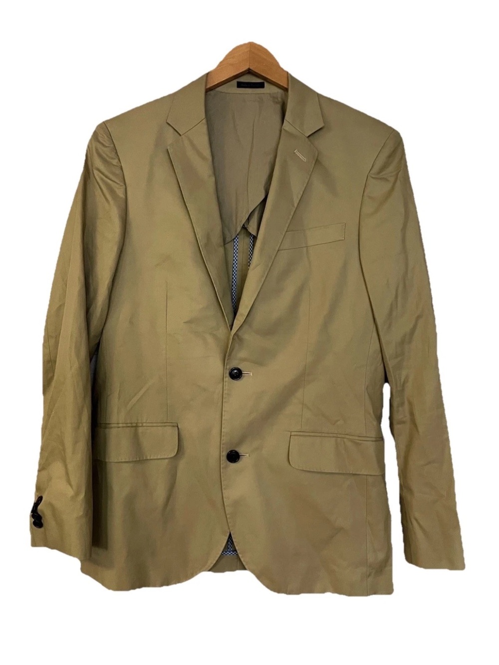 Bonobos Blazer Jacket Men's 38R 100% Cotton Sport Coat Tan Beige Preppy